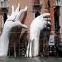 Giant hands sculpture in Venice