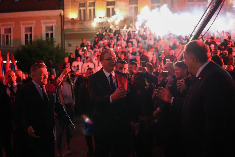 Serbian Progressive Party (SNS) candidate for Prime Minister Aleksandar Vucic attends a pre-election rally in Novi Sad | Author: Marko Djurica