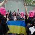 Pussy Riot Protests Outside The Russian Pavilion At The Venice Biennale