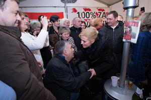 Zagreb: Kolinda Grabar Kitarović posjetila branitelje u Savskoj
