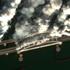 Satellite image shows smoke rising from Crimea Bridge