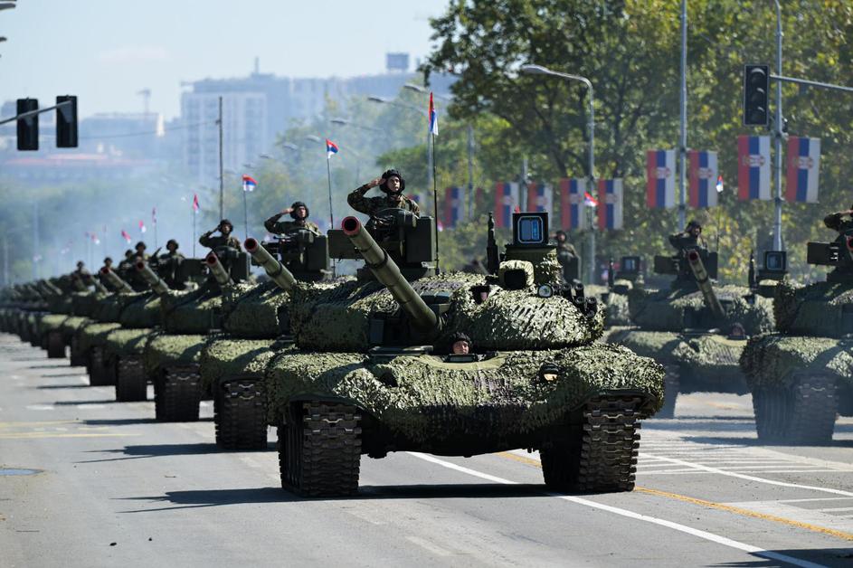 Generalna proba vojne parade "Snaga jedinstva" u Novom Beogradu