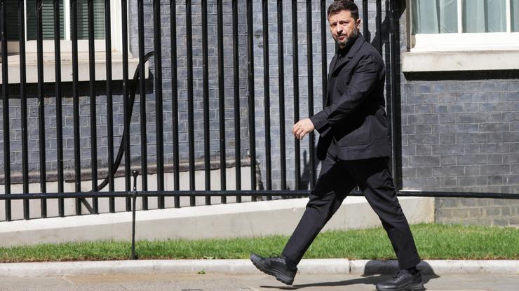 Ukraine President Volodymyr Zelenskyy At Downing Street