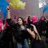 Pussy Riot protests outside the Russian Pavilion at the Venice Biennale