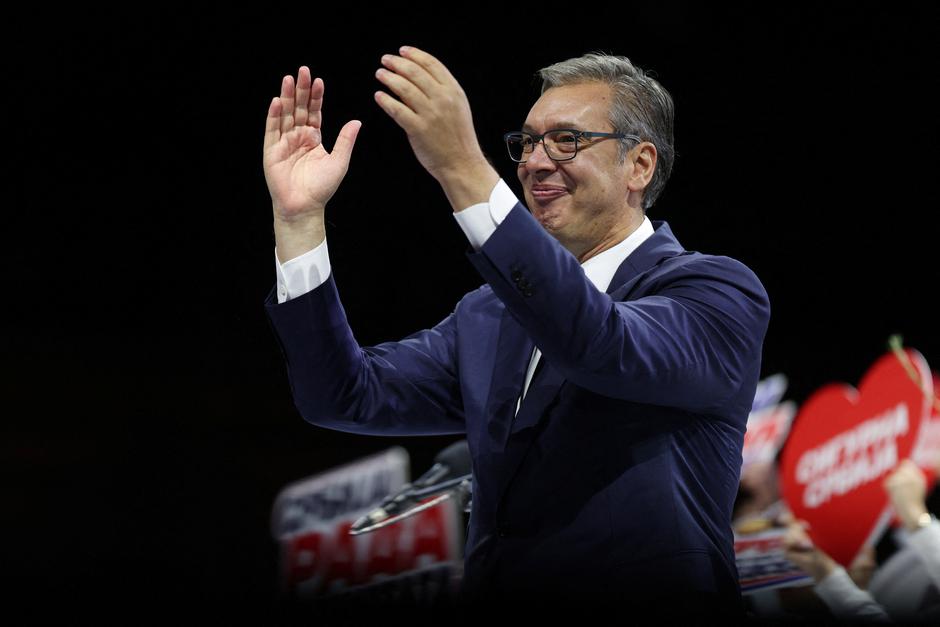 Serbian Progressive Party (SNS) candidate for Prime Minister Aleksandar Vucic attends a pre-election rally in Novi Sad | Author: Marko Djurica