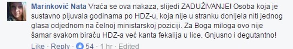 Komentari HDZ-ovih birača