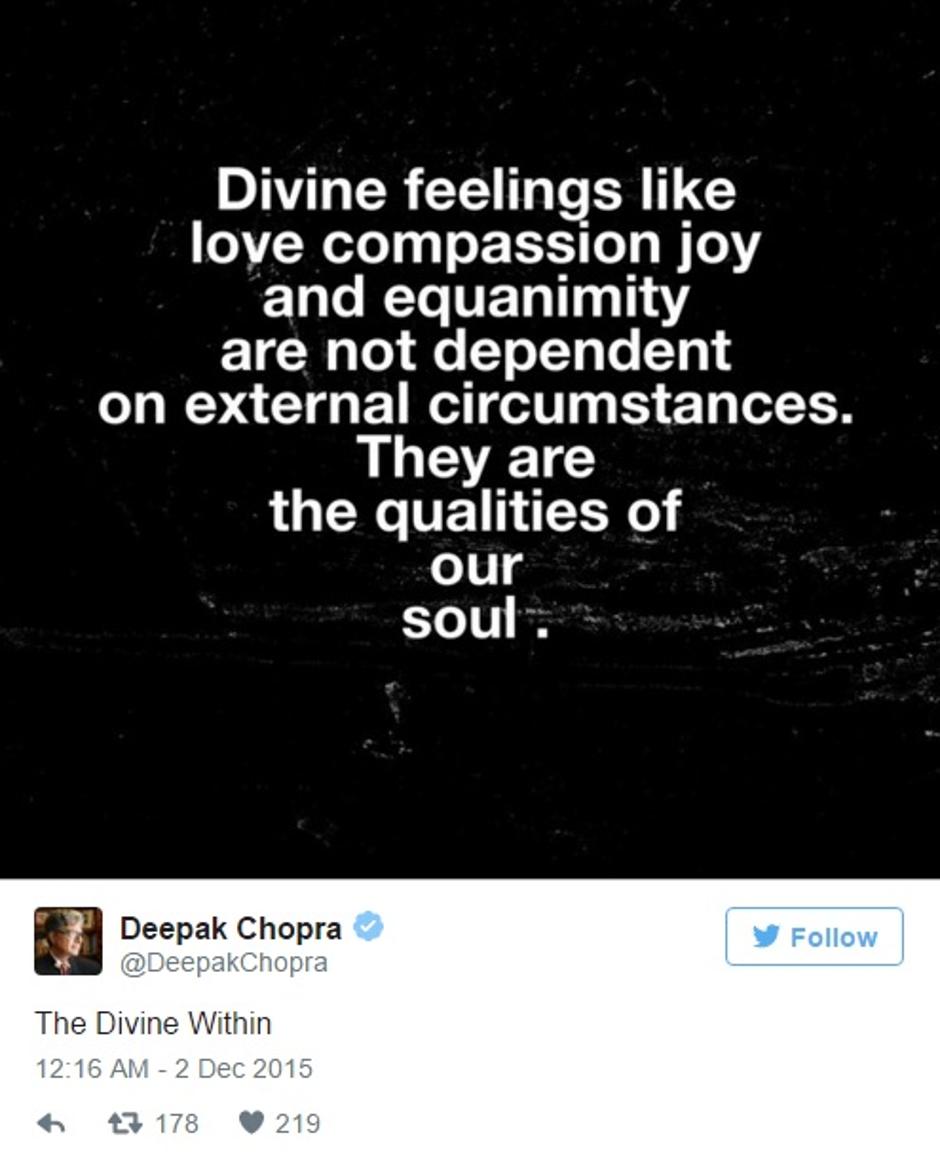 Tweet Deepaka Chopre | Author: Twitter/ Die Welt