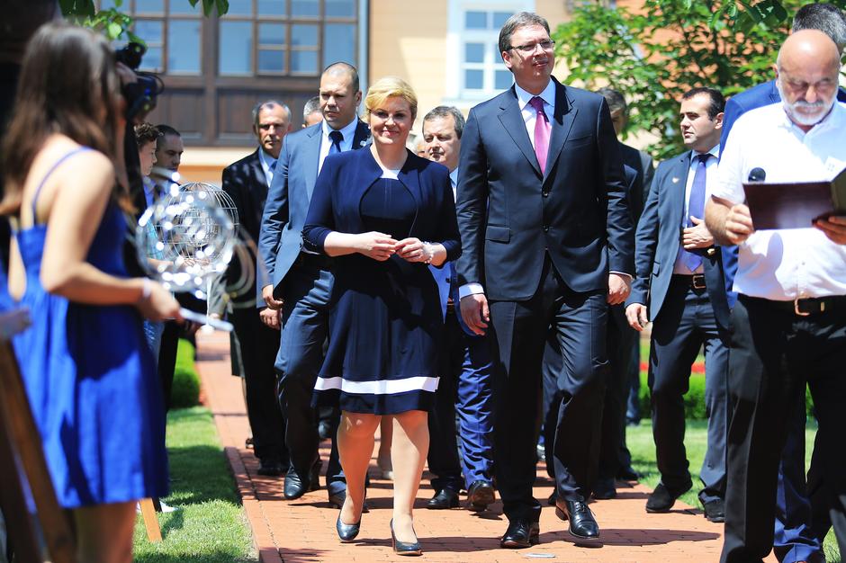 Dalj: Susret predsjednice Kolinde Grabar-Kitarović i premijera Srbije Aleksandra Vučića | Author: Davor Javorovic (PIXSELL)