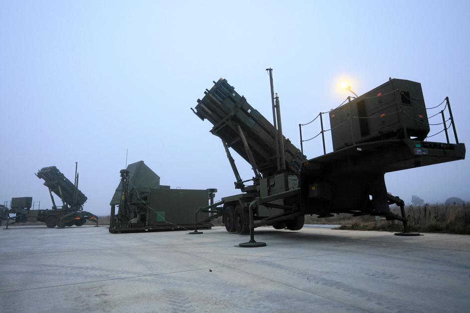 Ceremony announcing the full combat readiness of Patriot missile systems for integration into the national and allied air defense system in Sochaczew