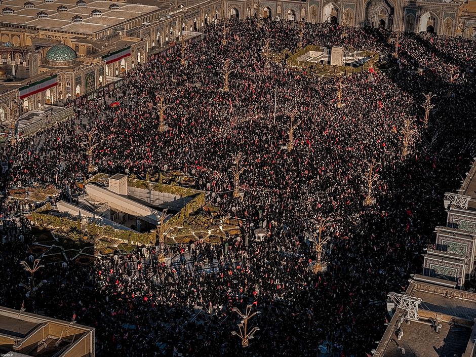 Mourners gather on the day of the burial of Iran's late Supreme Leader Ayatollah Ali Khamenei, who was killed on February 28 in Israeli and U.S. airstrikes, in Mashhad | Author: Office of the Iranian Supreme Le