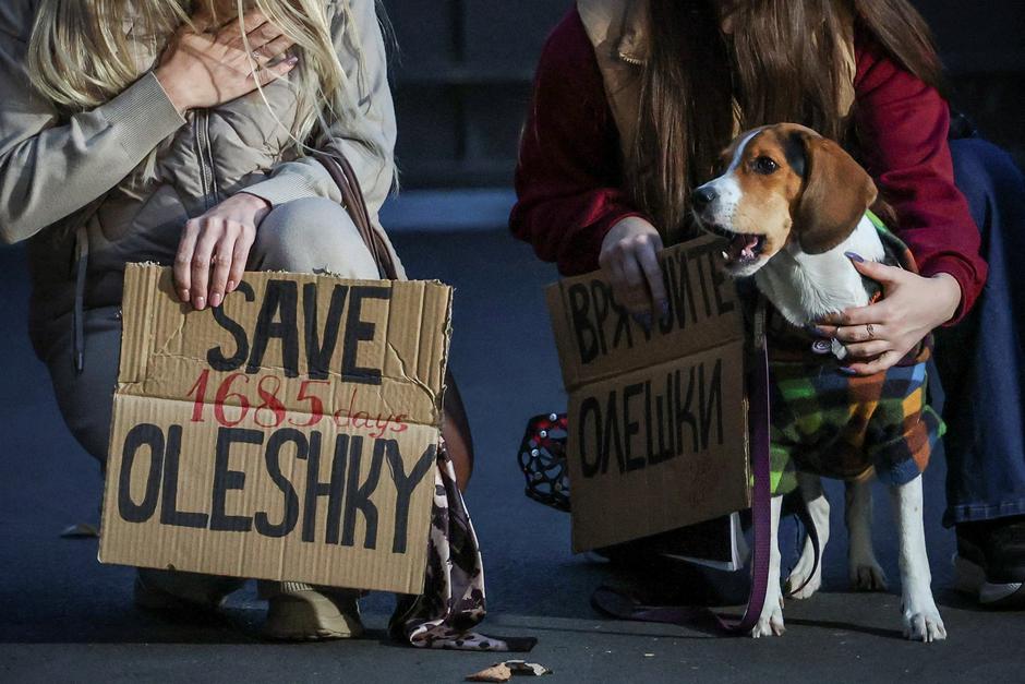 Rally demanding the establishment of a humanitarian corridor to evacuate Ukrainian civilians from Oleshky in Kherson region, in Kyiv | Author: Alina Smutko
