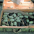 RECORD DATE NOT STATED A box of hand grenades, seveal types including the M75, is confiscated from a Serbian Special Pol
