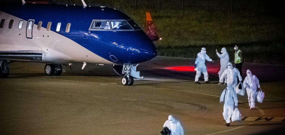 Two Evacuation Flights with the Hondius Passengers Land at Eindhoven Air base., The Netherlands - 12 May 2026
