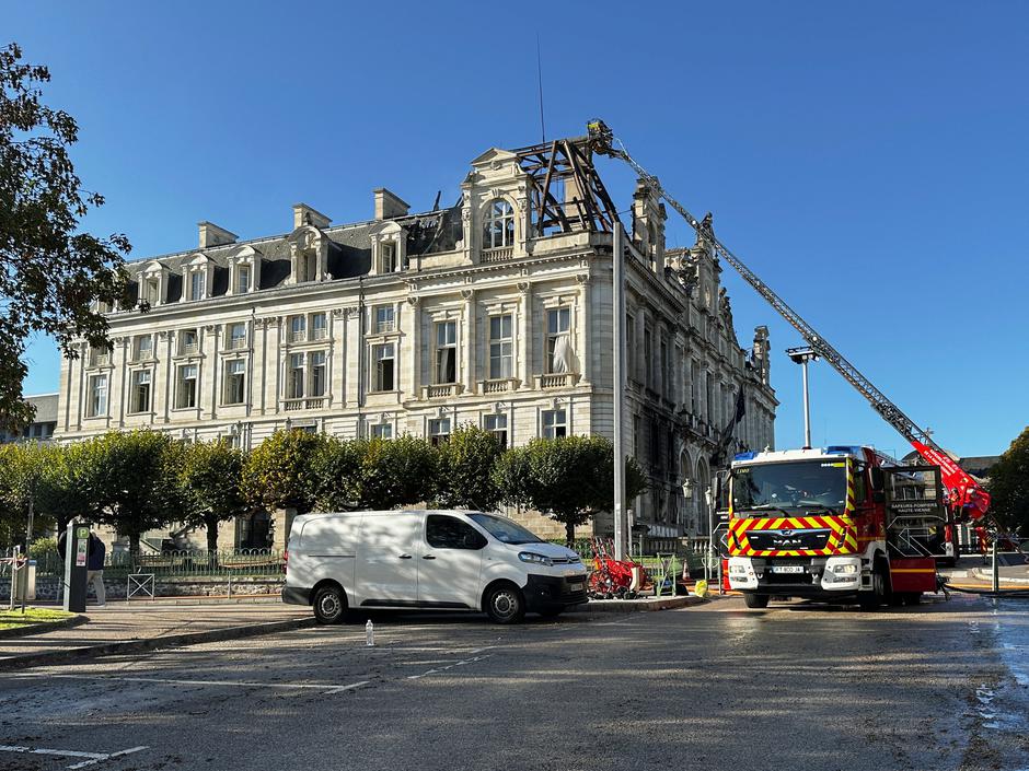 Burnt and destroyed Limoges town hall, which was set ablaze and largely destroyed in an arson attack, in Limoges | Author: Clotaire Achi