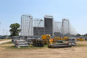 Zagreb: Radovi na izgradnji pozornice za koncert Marka Perkovića Thompsona