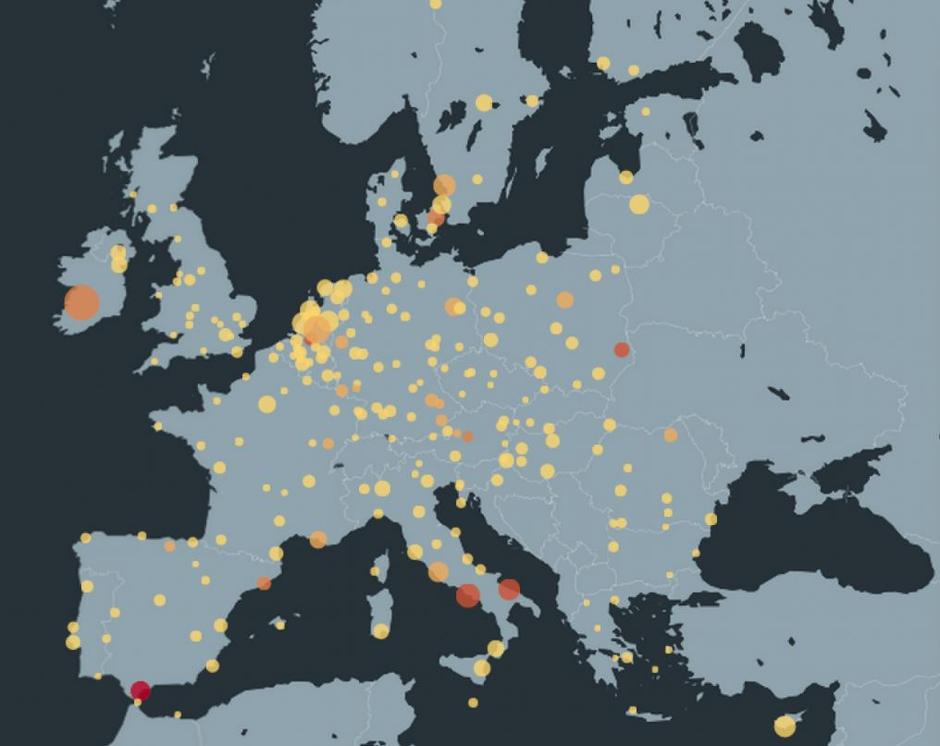 Karta Europe sa zapljenama oružja | Author: Washington Post