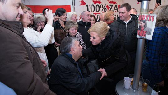 Kolinda Grabar Kitarović sa šatorašima