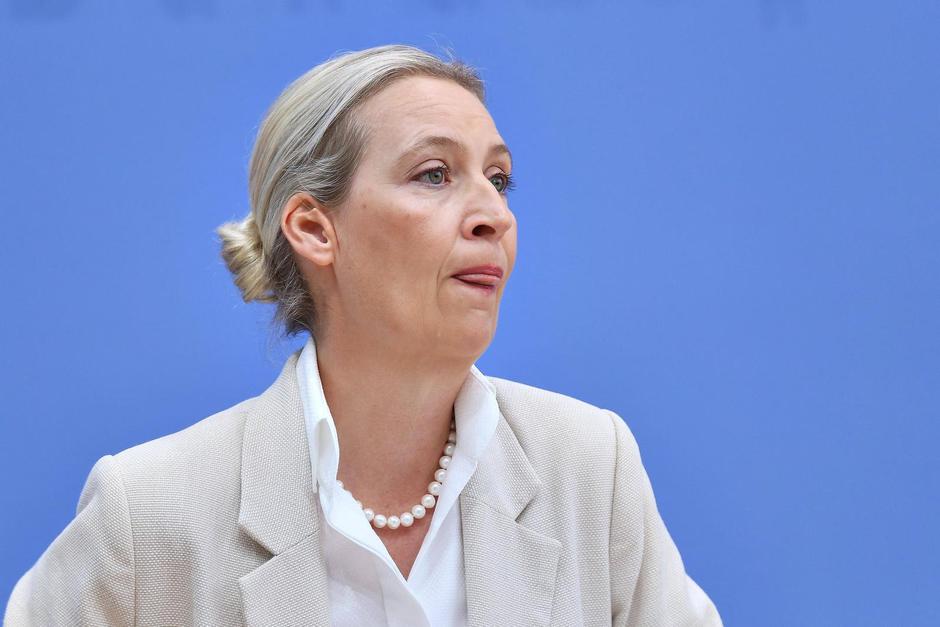 Berlin, Deutschland, 07.09.2026: Bundespressekonferenz: AfD - Auswirkungen der Landtagswahl in Sachsen-Anhalt auf die Bu | Author: IMAGO/dts Nachrichtenagentur/IMA