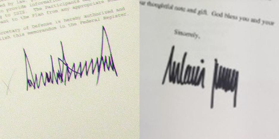 Usporedba potpisa Melanije i Donalda | Author: Twitter