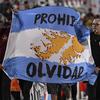 Falklands War veterans marched, during the match between River Plate and Belgrano Cordoba for the 2026 Torneo Apertura.