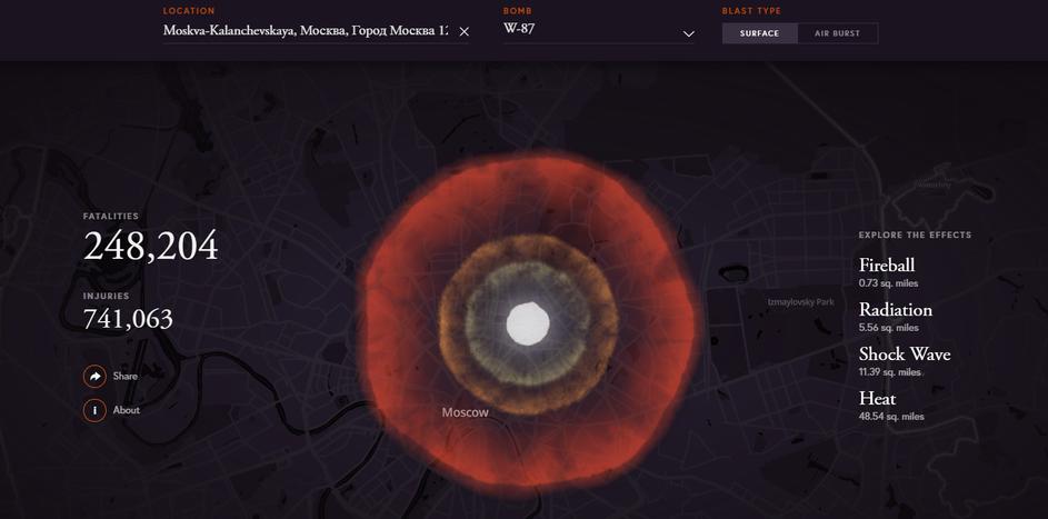 Nuklearna eksplozija Moskva