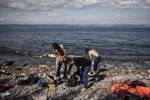 Dolazak izbjeglica na otok Lesbos