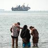 Iranian vessels hit in U.S. attack anchored near Strait of Hormuz..