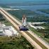 Space shuttle Challenger. Photograph of the space shuttle Challenger on a crawler transporter to the launch pad for its launch in January 1986. Photo courtesy of NASA, December 1985