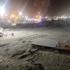 Smoke rises from what Iranian media reported as a strike on a maritime traffic control tower in Chabahar