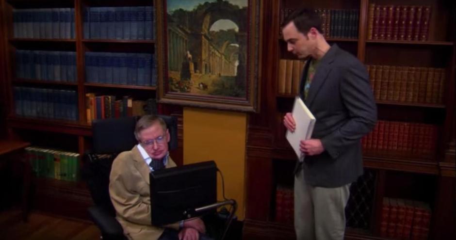 Sheldon Cooper i Stephen Hawking | Author: YouTube screenshot