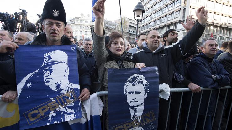 Prosvjed Srpske radikalne stranke u Beogradu