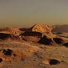 landscape on planet Mars, desert on the red planet