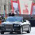 Moscow, Russia. 09 May, 2025. Russian Defense Minister Andrei Belousov, riding in Aurus Senat convertible, reviews the troops during the annual Victory Day military parade through Red Square, May 9, 2025, in Moscow, Russia.  Credit: Kremlin Pool/Russian G