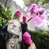 Pussy Riot protests outside the Russian Pavilion at the Venice Biennale