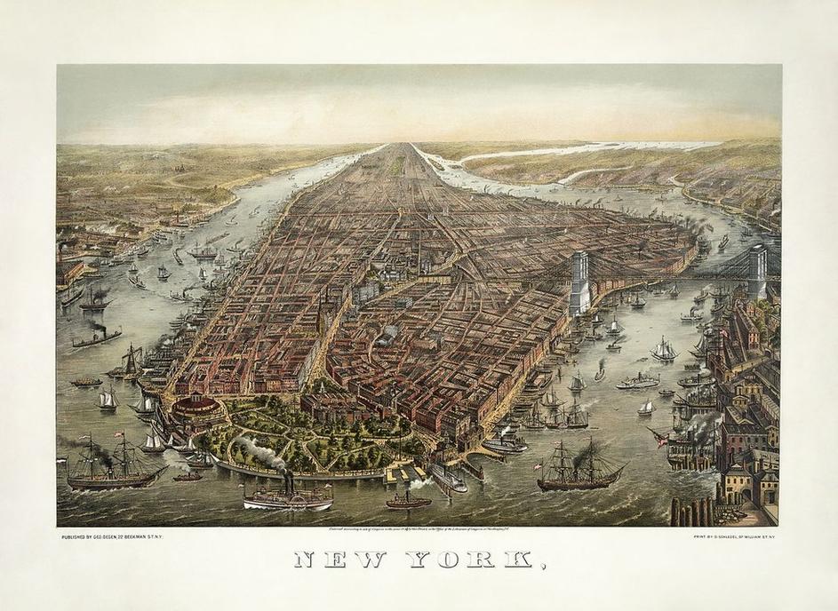 Prikaz New Yorka iz 19. stoljeća