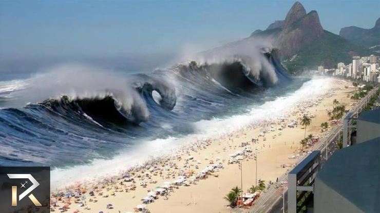 Prikaz udara tsunamija