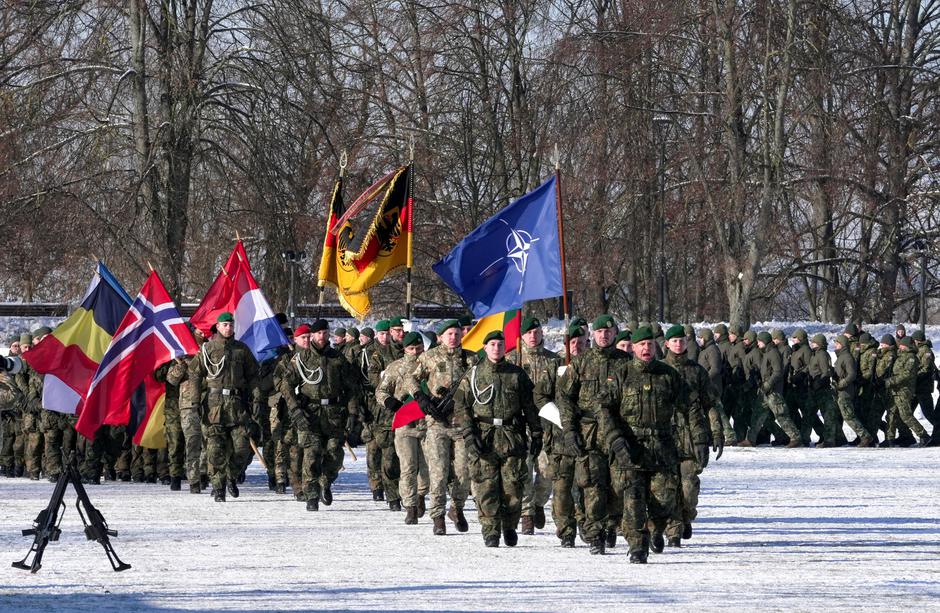 German and Lithuanian armies hold transfer ceremony in Lithuania | Author: Janis Laizans