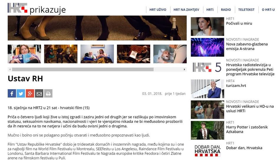 Najava Ustava republike Hrvatske na HRT-u | Author: Screenshot HRT