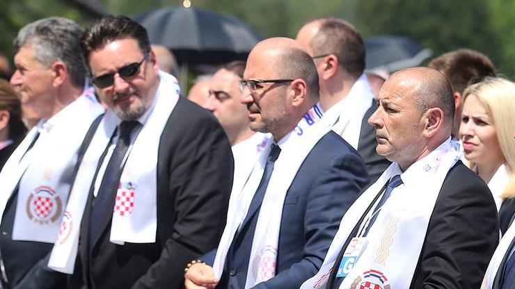 Lovro Kuščević, Milijan Brkić i Tomo Medved kod Bleiburga 2018.