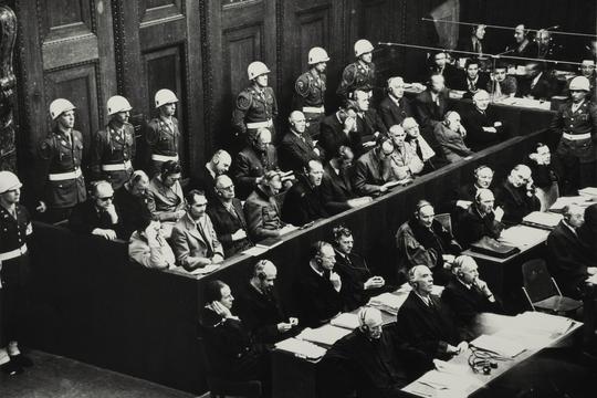 Dock at the Nuremberg trials, 1946