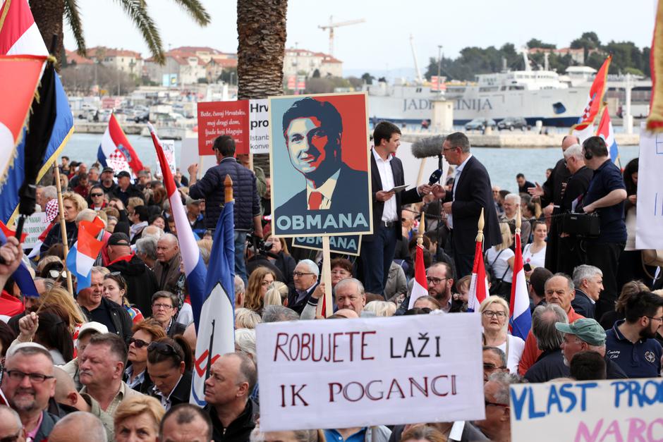 Prosvjedi protiv Istanbulske konvencije u Splitu | Author: Miranda Cikotic/PIXSELL