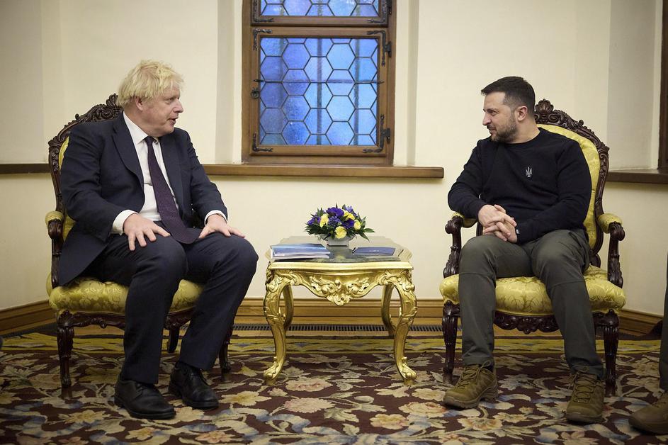 Ukrainian President Zelenskyy Meeting with Former British Prime Minister Johnson