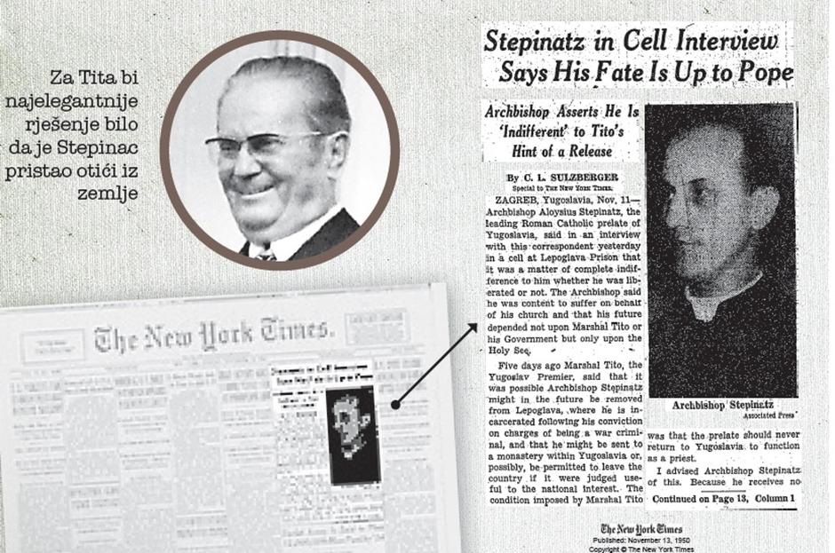 Intervju iz New York Timesa 1950. sa Stepincem | Author: Večernjilist
