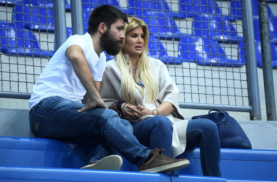 Zagreb: Emil Tedeschi i Nika Perenčević prate utakmicu KK Cedevita Olimpija - KK FMP | Author: Marko Lukunic/PIXSELL