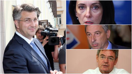Kolaž Plenković i HNS-ovci