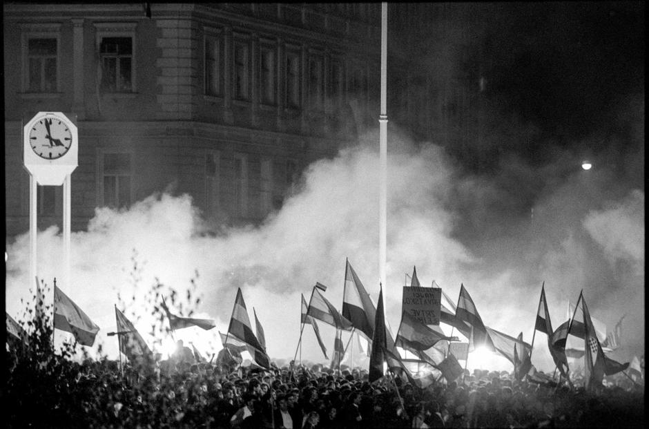 Zagreb: Svečano otkrivanje spomenika banu Josipu Jelačiću na istoimenom trgu, 15. listopada 1990. | Autor: Josip Bistrović/PIXSELL