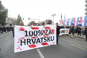 Prosvjed branitelja u Savskoj ulici
