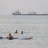 Vessels in the Strait of Hormuz near the beach of Bandar Abbas