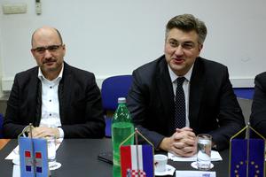 Milijan Brkić i Andrej Plenković