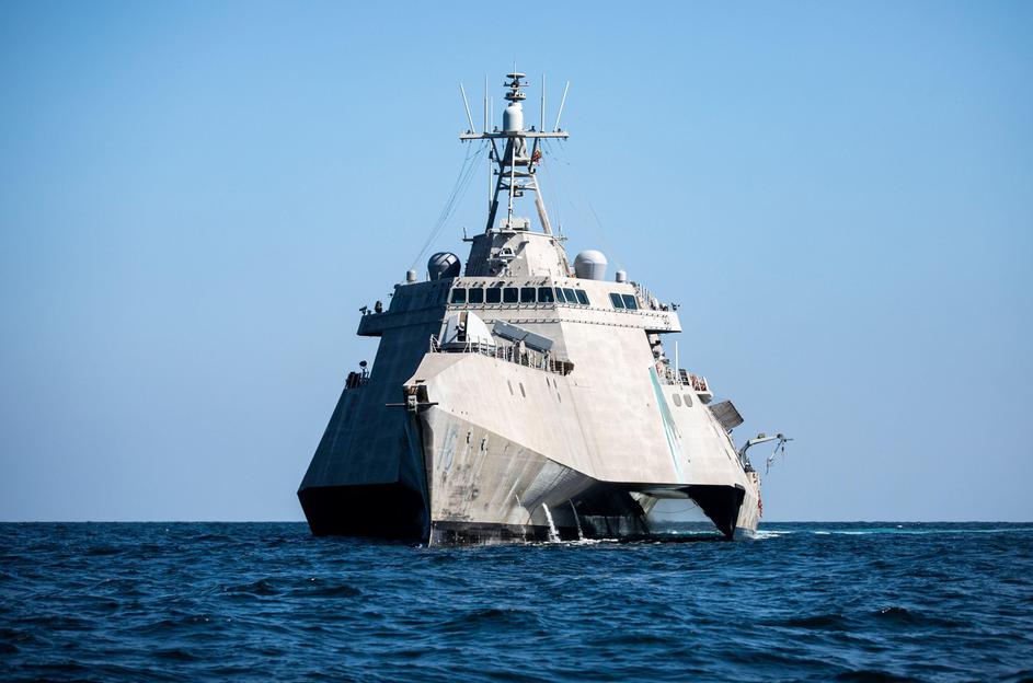 211214-N-LI768-1051  ANDAMAN SEA (Dec. 14, 2021) – The Independence-variant littoral combat ship USS Tulsa (LCS 16) transits the Andaman Sea. Tulsa, part of Destroyer Squadron (DESRON) 7, is on a rotational deployment, operating in the U.S. 7th Fleet area